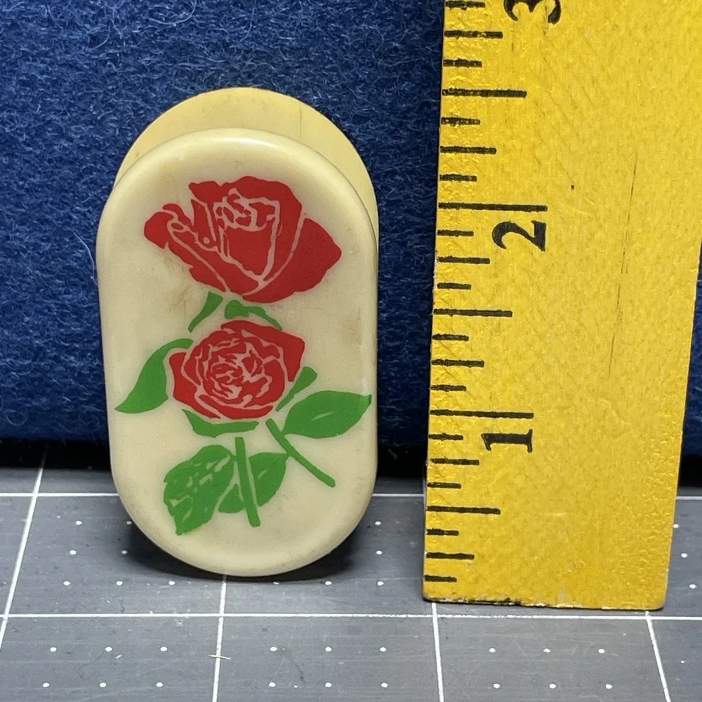 Superwares Inc. Fridge ClipbMagnet Rose Design 1985 Refrigerator‎  MCM